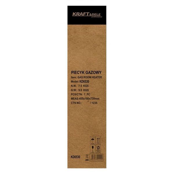 Газовый обогреватель Kraft&Dele KD6530 1500/2750, 2750/4200 Вт KD-KD6530 фото