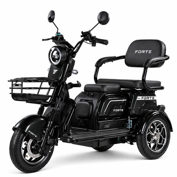 Триколісний скутер Forte Family-WN1072 чорний, 1000 Вт BP-163509 фото