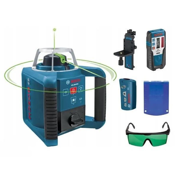 Лазерний нівелір Bosch PROFESSIONAL GRL 300 HVG ротаційний нівелір із зеленим променем лазерний вимірювальний рівень для ремонту GRL 300 HVG фото