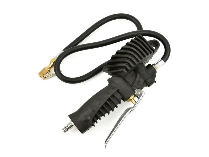 Пістолет для накачування шин з манометром Tvardy T00240 0-12 бар 1/4" пневматичний пістолет для накачування коліс з контролем тиску GK-T00240 фото