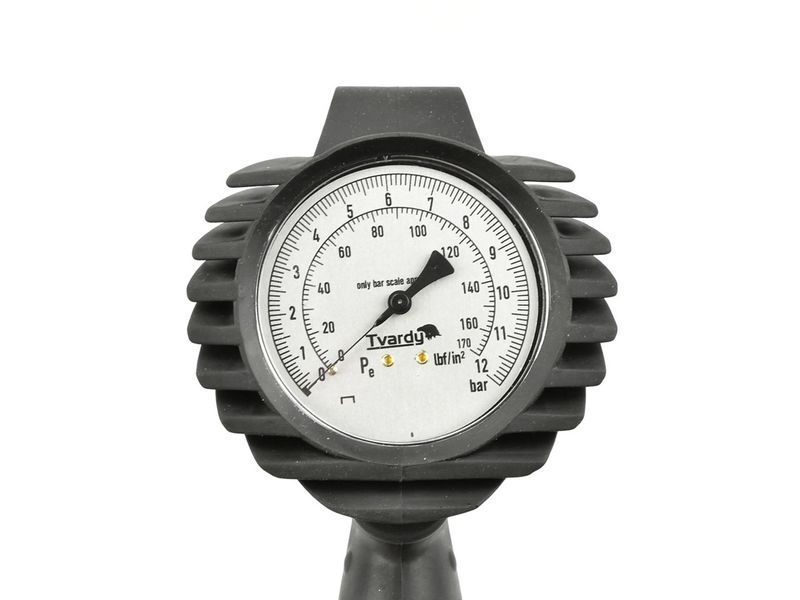 Пістолет для накачування шин з манометром Tvardy T00240 0-12 бар 1/4" пневматичний пістолет для накачування коліс з контролем тиску GK-T00240 фото