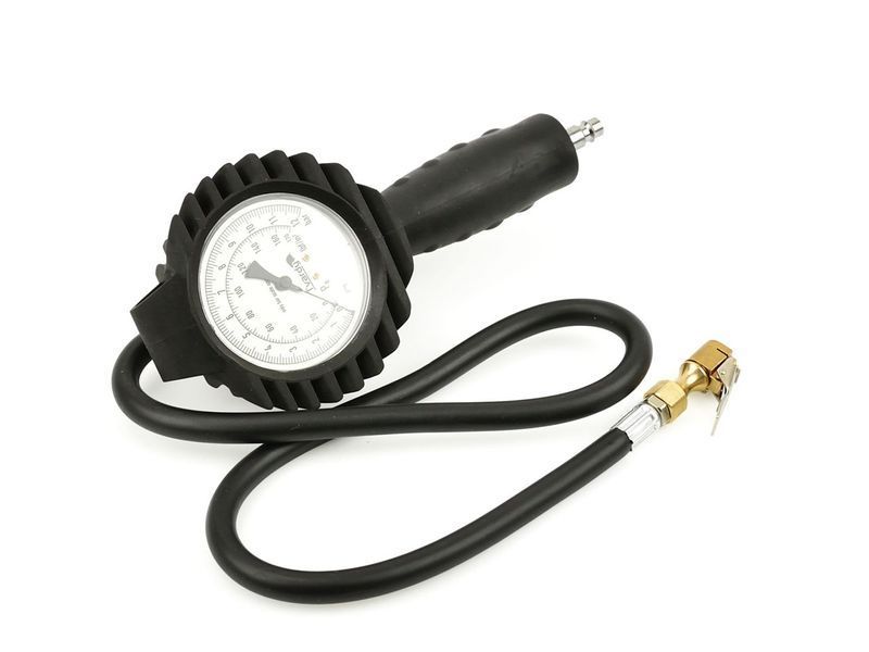 Пістолет для накачування шин з манометром Tvardy T00240 0-12 бар 1/4" пневматичний пістолет для накачування коліс з контролем тиску GK-T00240 фото