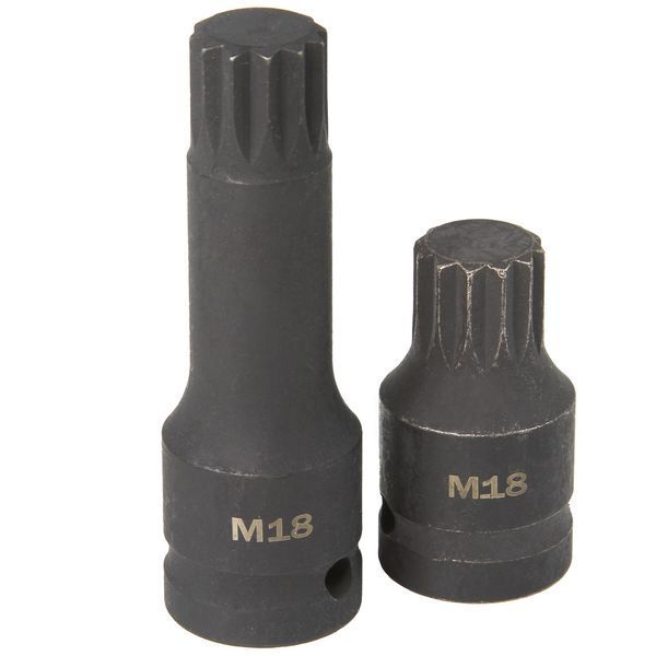 Набір торцевих біт MAR-POL M66416 M14 M16 M18 55 мм, 75 мм, 1/2 MPL-M66416 фото