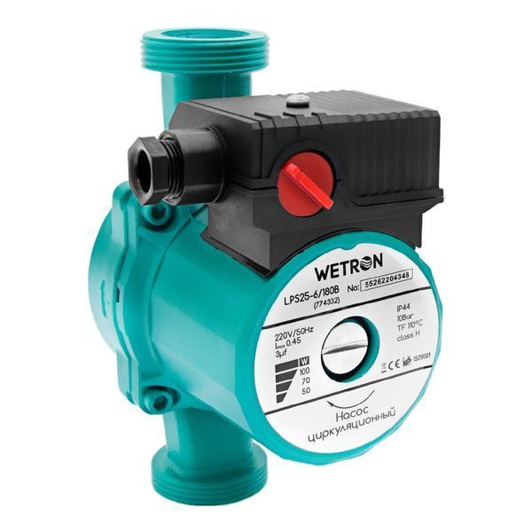 Циркуляционный насос для отопления Wetron LPS25-6/180G 100 Вт 6 м насос для циркуляции горячей воды насос для воды для систем отопления SG-774332 фото
