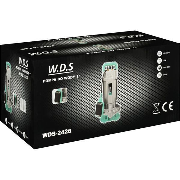 Погружной насос с поплавком W.D.S WDS2426 2200 Вт 1" насос для чистой и слабозагрязненной воды садовый насос водяная помпа для дачи KD-WDS2426 фото