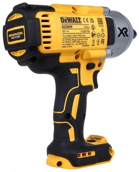 Акумуляторний ударний гайковерт Li-Ion DeWalt DCF899N-XJ 18 В, 135/400, 400/950 Нм, 1/2 AW-DCF899N-XJ фото