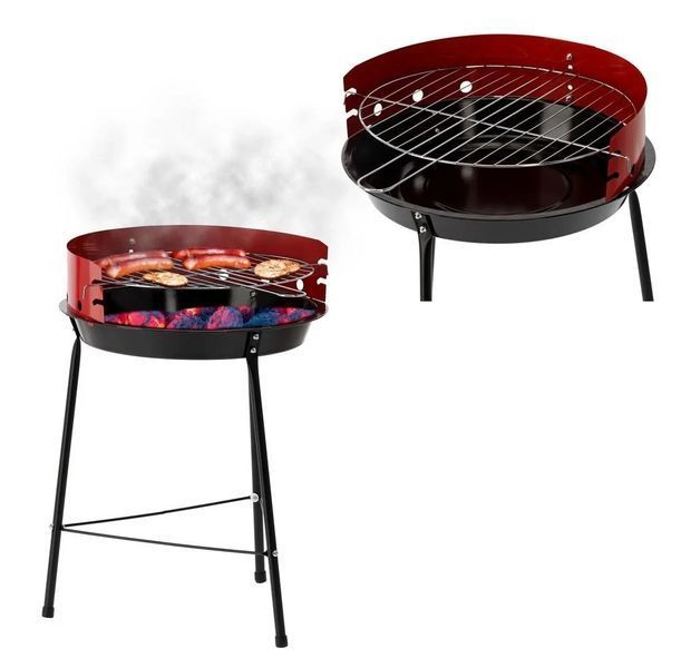 Круглый гриль для пикника 41x33.5x46.5 см Garden Line BBQ5276 гриль на ножках для дачи угольный гриль с решеткой для кемпинга CH-BBQ5276 фото