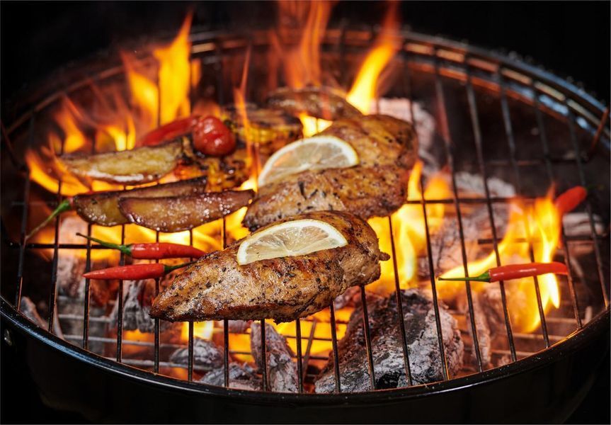 Круглый гриль для пикника 41x33.5x46.5 см Garden Line BBQ5276 гриль на ножках для дачи угольный гриль с решеткой для кемпинга CH-BBQ5276 фото