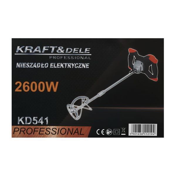 Строительный электрический миксер Kraft&Dele KD541 2600 Вт 120 мм для стройки KD-KD541 фото