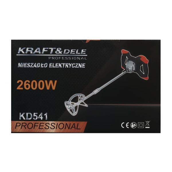Строительный электрический миксер Kraft&Dele KD541 2600 Вт 120 мм для стройки KD-KD541 фото