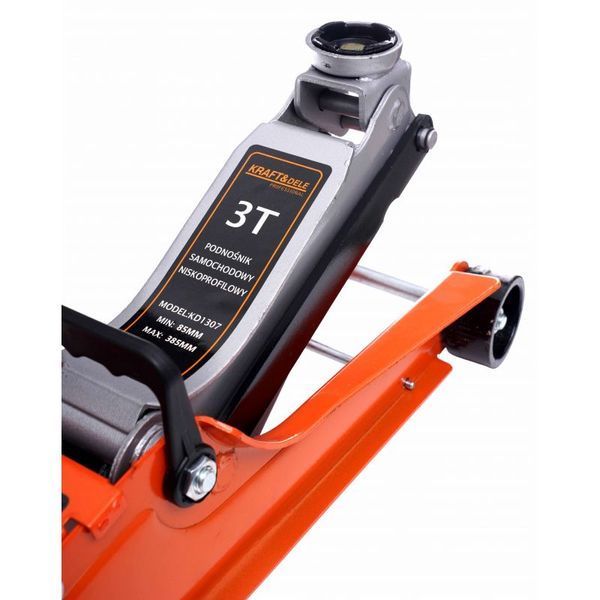 Низкопрофильный подкатной домкрат Kraft&Dele KD1307 3 т 85-385 мм для легковых авто KD-KD1307 фото