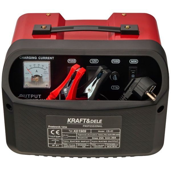 Автомобильное зарядное устройство Kraft&Dele KD1909 12/24 В 100&ndash;300 Ач 40 А с амперметром KD-KD1909 фото