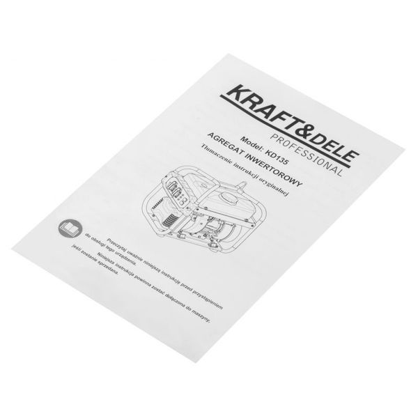 Бензогенератор инверторный Kraft&Dele KD135 2/2.5 кВт, 10 л KD-KD135 фото