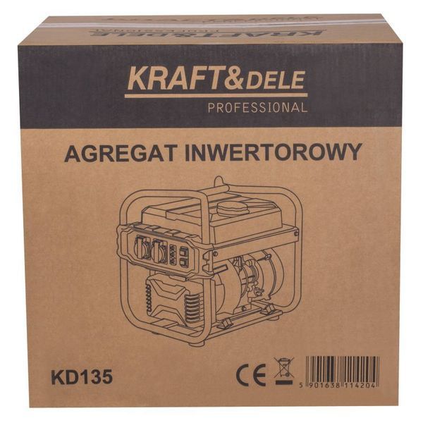 Бензогенератор инверторный Kraft&Dele KD135 2/2.5 кВт, 10 л KD-KD135 фото