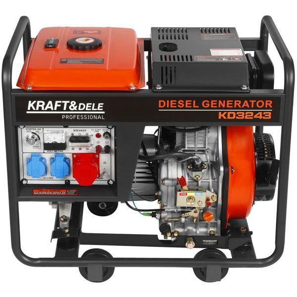 Трехфазный дизельный генератор Kraft&Dele KD3243 6.5/7 кВт, 230/400 В KD-KD3243 фото