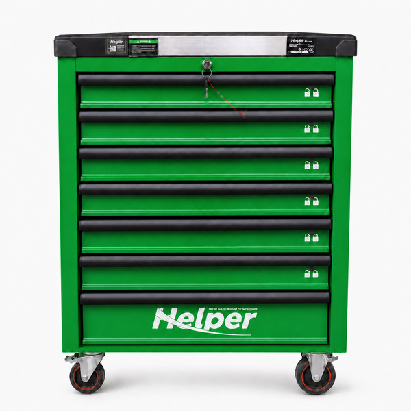 Мобільна інструментальна шафа 7 секцій Helper HP - 1062 інструментальний візок для сто візок для інструментів в майстерню HP - 1062 фото