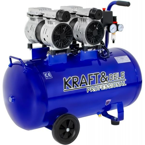 Безмасляний компресор для пневматики Kraft&Dele KD4053 2х1500, 100 л, 8 бар KD-KD4053 фото