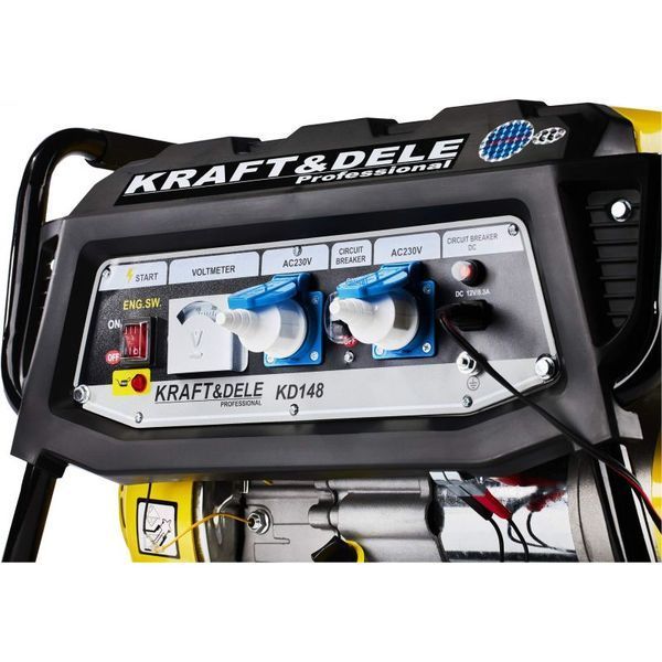 Однофазный бензиновый генератор Kraft&Dele KD148 3/3.5 кВт, 12/220 В KD-KD148 фото