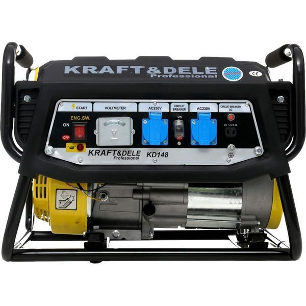 Однофазный бензиновый генератор Kraft&Dele KD148 3/3.5 кВт, 12/220 В KD-KD148 фото