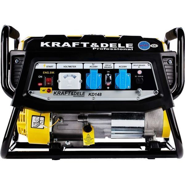 Однофазный бензиновый генератор Kraft&Dele KD148 3/3.5 кВт, 12/220 В KD-KD148 фото