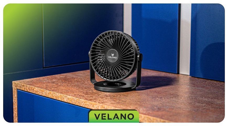 Аккумуляторный вентилятор Velano VELWEBS0011 5 В 1.5 А 1200 мАч 4 режими USB PM-VELWEBS0011 фото