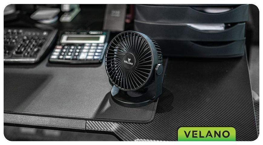 Аккумуляторный вентилятор Velano VELWEBS0011 5 В 1.5 А 1200 мАч 4 режими USB PM-VELWEBS0011 фото