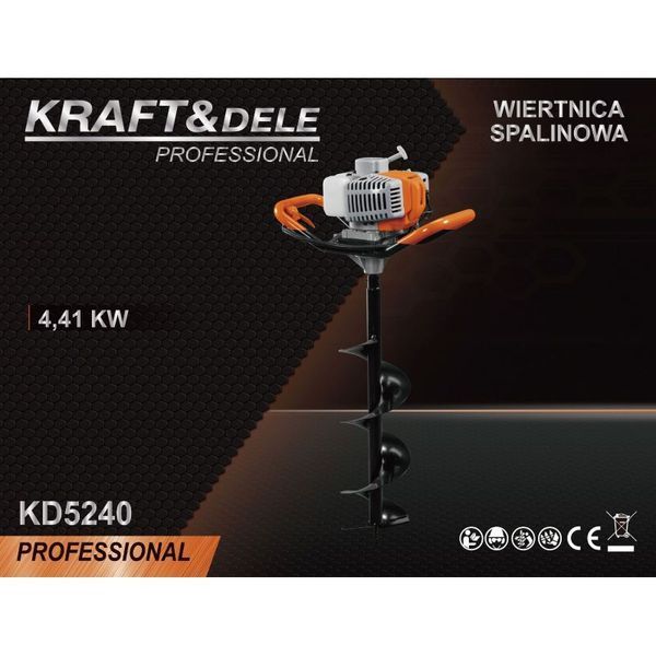 Бензиновий бур Kraft&Dele KD5240 6.8 к.с, 52 куб.см KD-KD5240 фото