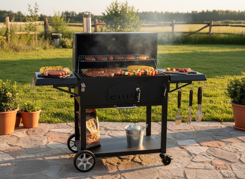 Вугільний гриль VULCANO BBQ Meeting BBQ5221 153&times;65&times;137 см CH-BBQ5221 фото